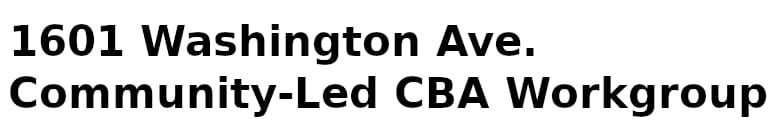 1601 Community-Led CBA Workgroup